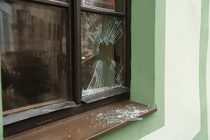 A2B Glass are able to board up broken windows while they are being repaired in Mole Valley.